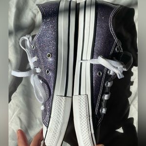 Second pair- Converse Chuck Taylor All Star Glitter Sneakers Girls shoe Size 5